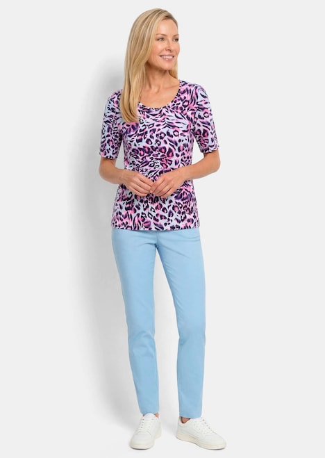 Jersey-Shirt mit Animal Print