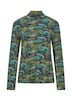 Longsleeve, Allover-Print, Stehkragen