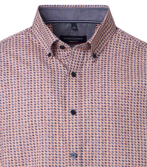 Freizeithemd Kurzarm Print Casual Fit