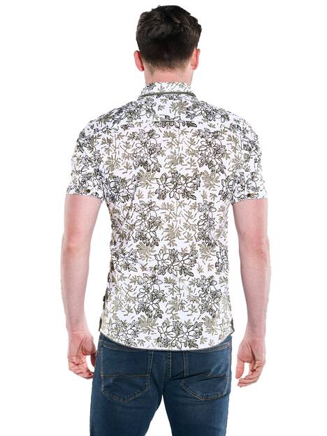 engbers Herren Kurzarm-Hemd gemustert , Hellgrau