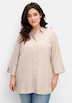 3/4-Arm-Bluse 3/4-Arm Streifen Hemdkragen