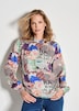 GOLDNER Blouse met print Blouse met een opstaande kraag van viscose-satijn
