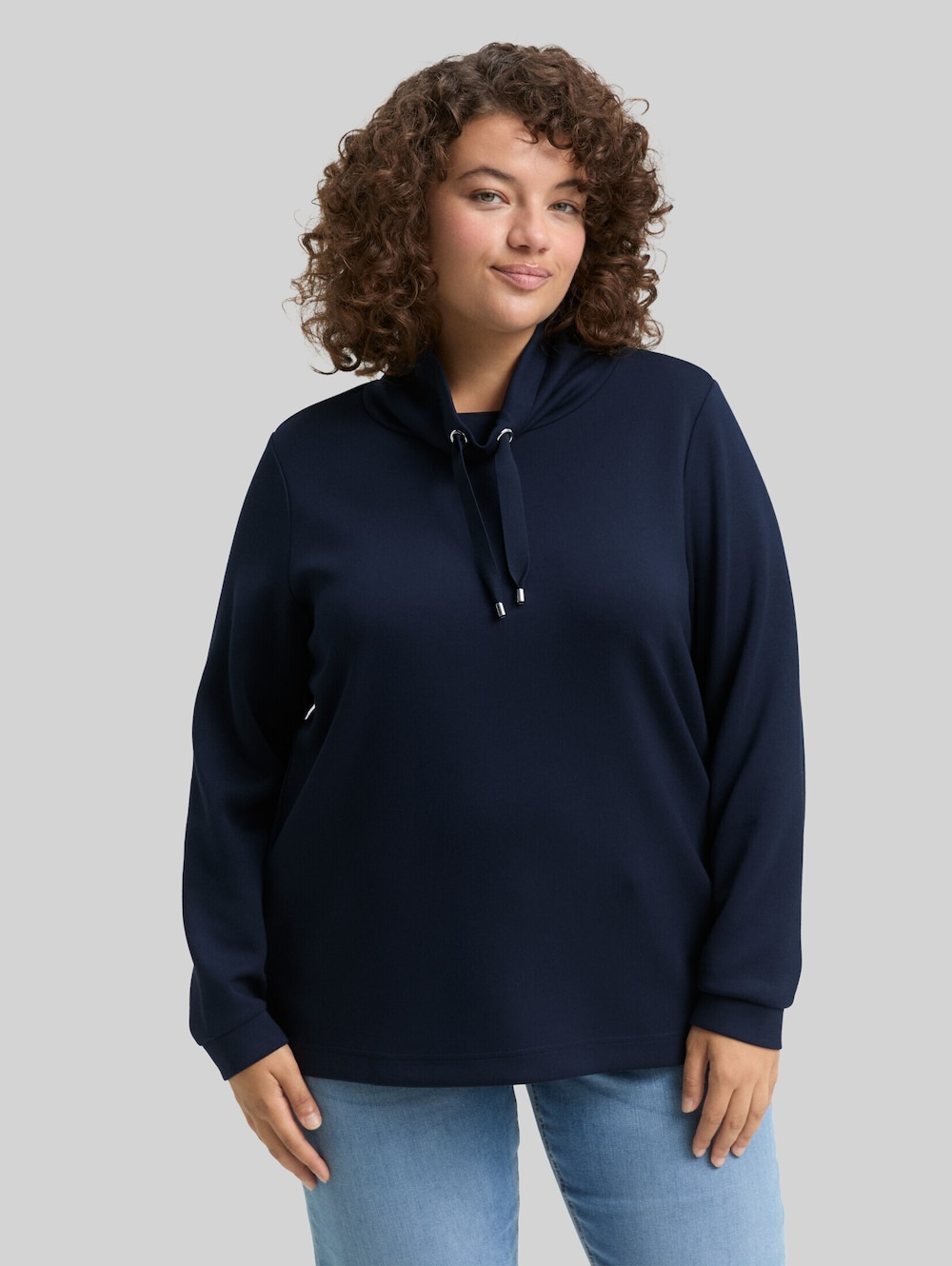 Scuba Sweatshirt mit Stehkragen