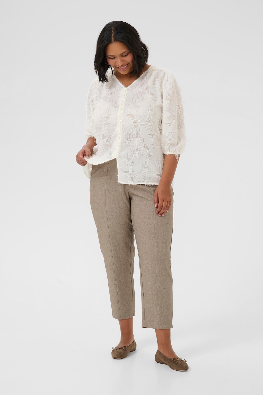Langarm-Bluse Regular fit