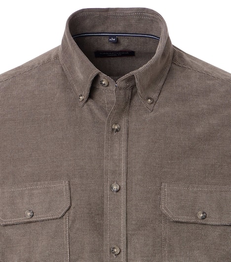 Hemdjacke uni Casual Fit