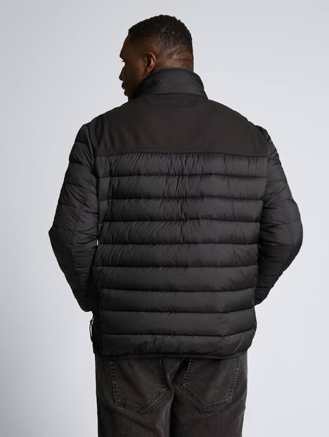 Tom Tailor Men PLUS Jacken Plus Size - Hybrid Steppweste mit Stehkragen