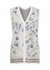 GOLDNER Jacquardvest Verbloemend jacquard tricot vest in hoogwaardige kwaliteit