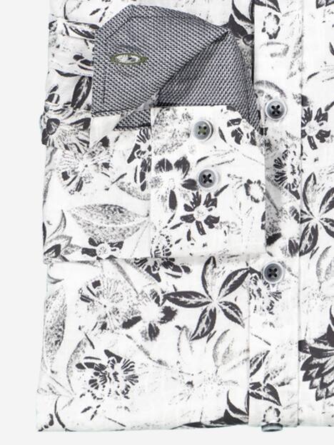 engbers Herren Langarm-Hemd gemustert , Anthrazit