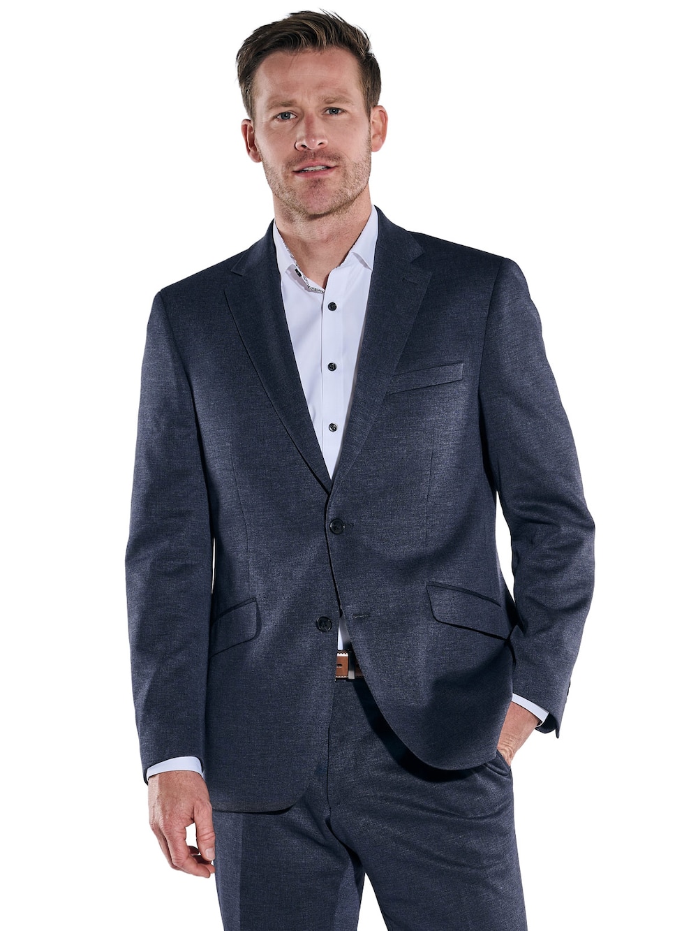 engbers Herren Anzug-Sakko dezent gemustert , Saphirblau