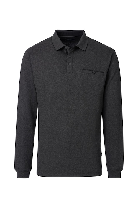 Polo-Shirt Langarm uni
