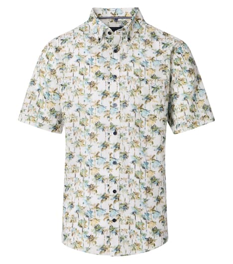 Freizeithemd Kurzarm Print Comfort Fit