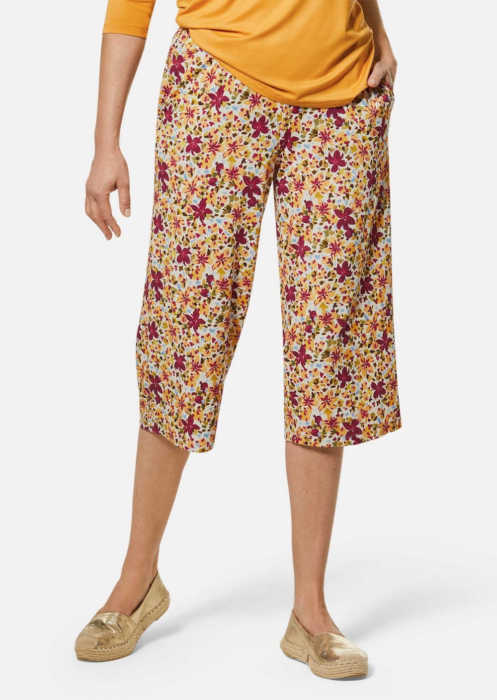 GOLDNER Broek met print Gedessineerde broek