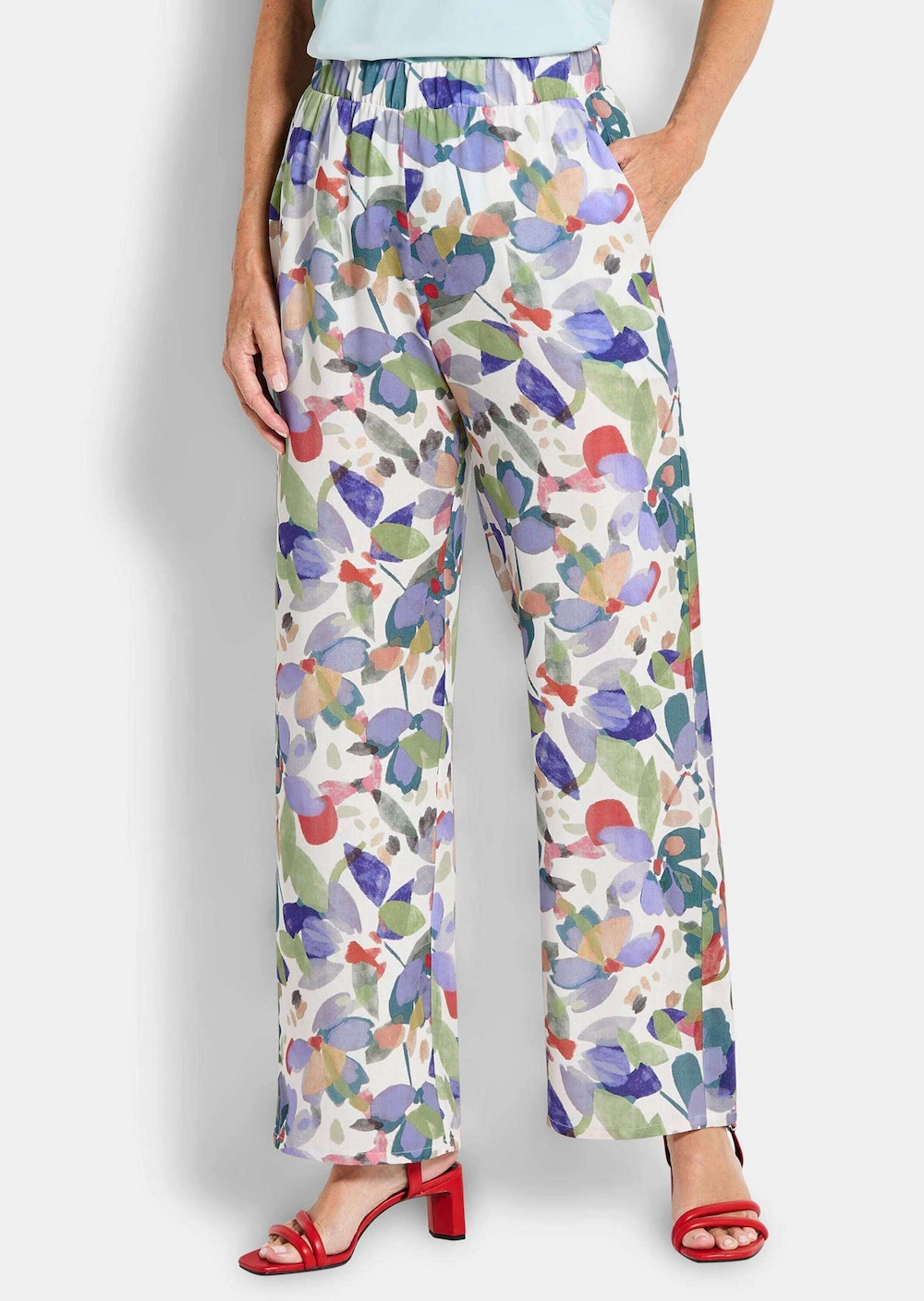 Schlupfhose mit floralem Print