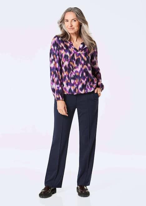 Weite Stoffhose VERA mit Biesen