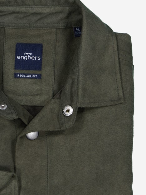 engbers Herren Hemd uni , Dunkelgruen
