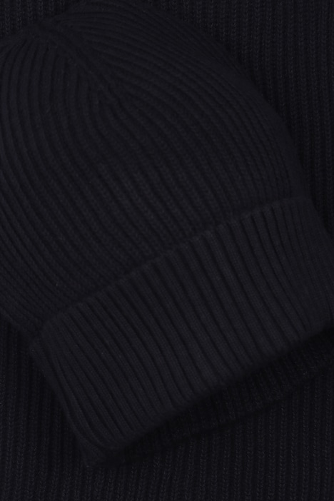 Set aus Mütze und Schal uni