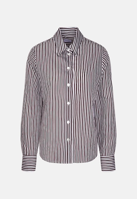 Damen Ausgestellte Bluse - Gestreift