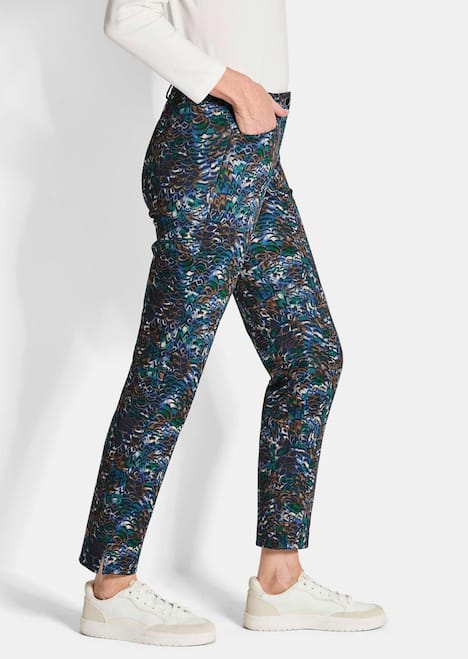 Knöchellange Stretch-Druckhose LOUISA
