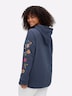 Sweatshirt Sweatshirt mit floralem Druck Langarm Print Kapuzenkragen