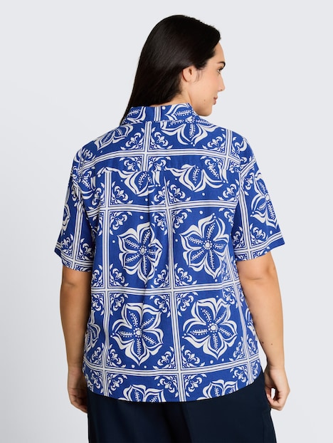 Loose Fit Bluse mit Leinenanteil