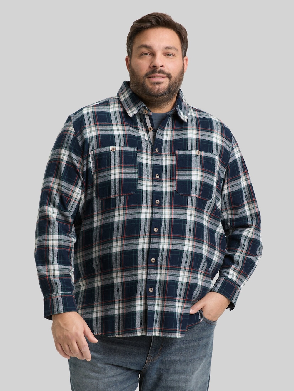 Comfort Fit Flanell-Hemd mit Karomuster