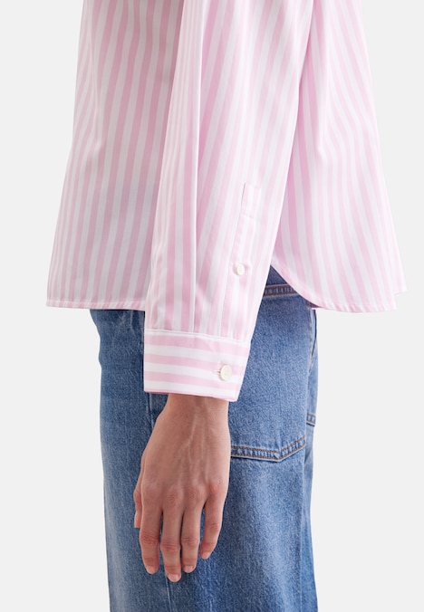 Damen Stehkragenbluse - Gestreift