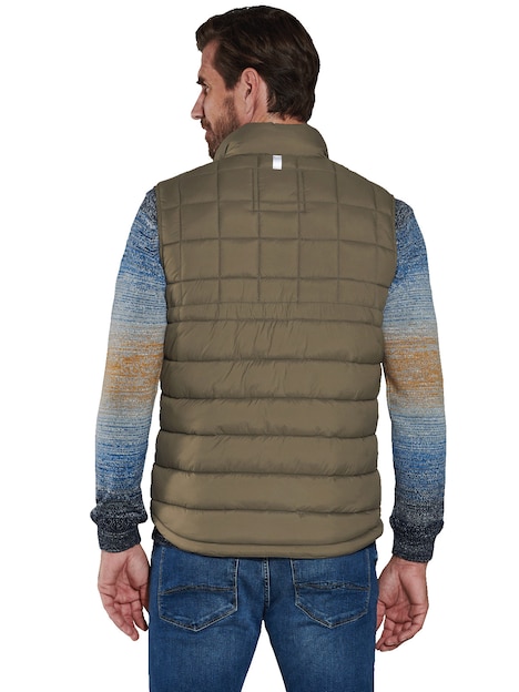 Herren Steppweste regular , Dunkelbraun