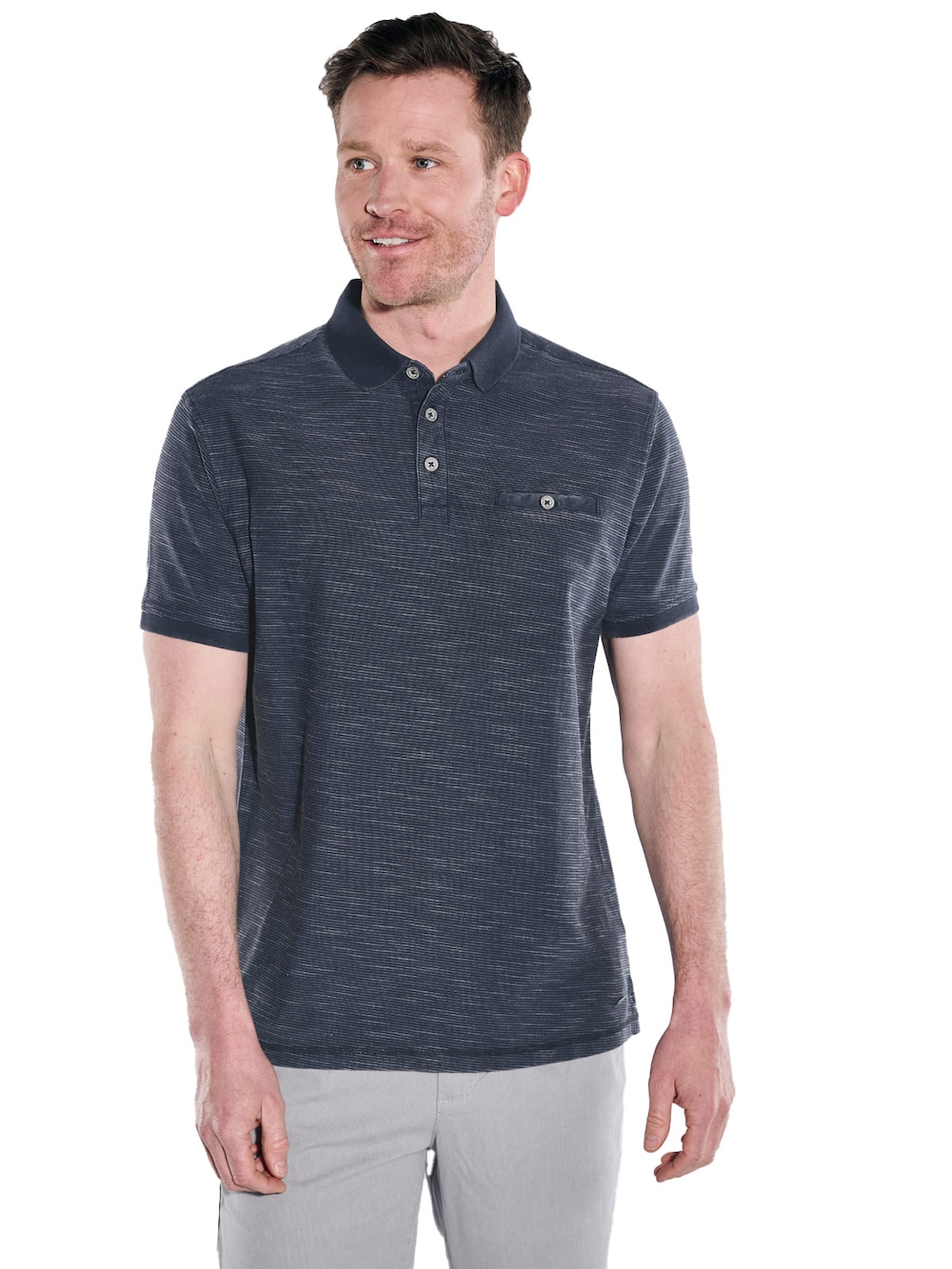 Polo-Shirt meliert