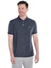 Herren Polo-Shirt meliert , Saphirblau