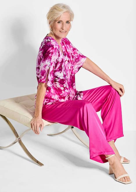 Viskosebluse mit floralem Design