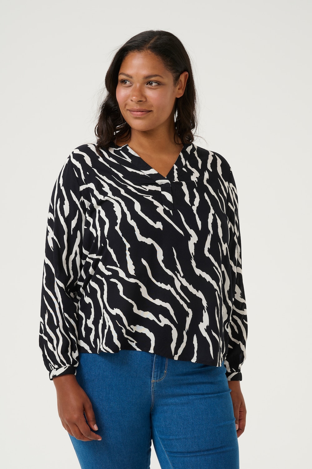 Langarm-Bluse Regular fit