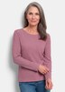 Langarm Melange Jersey-Oberteil