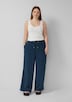 Leinenmix Hose mit weitem Bein