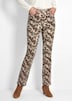 LOUISA-broek met print in jeanslook