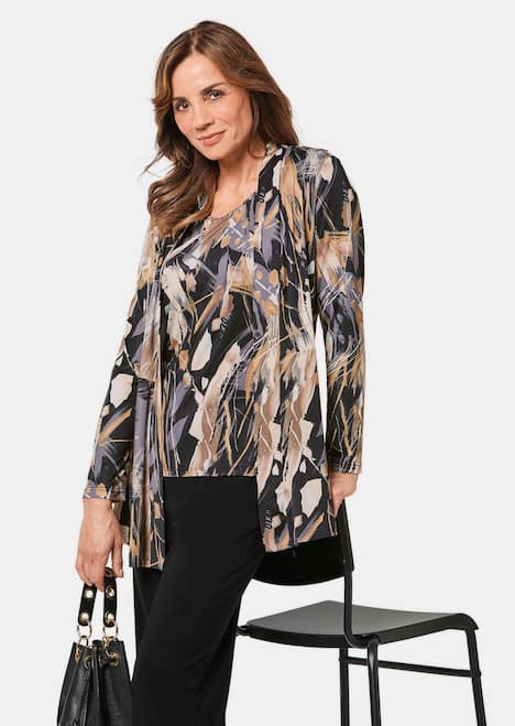 Stretchbequeme Slinky-Druckjacke