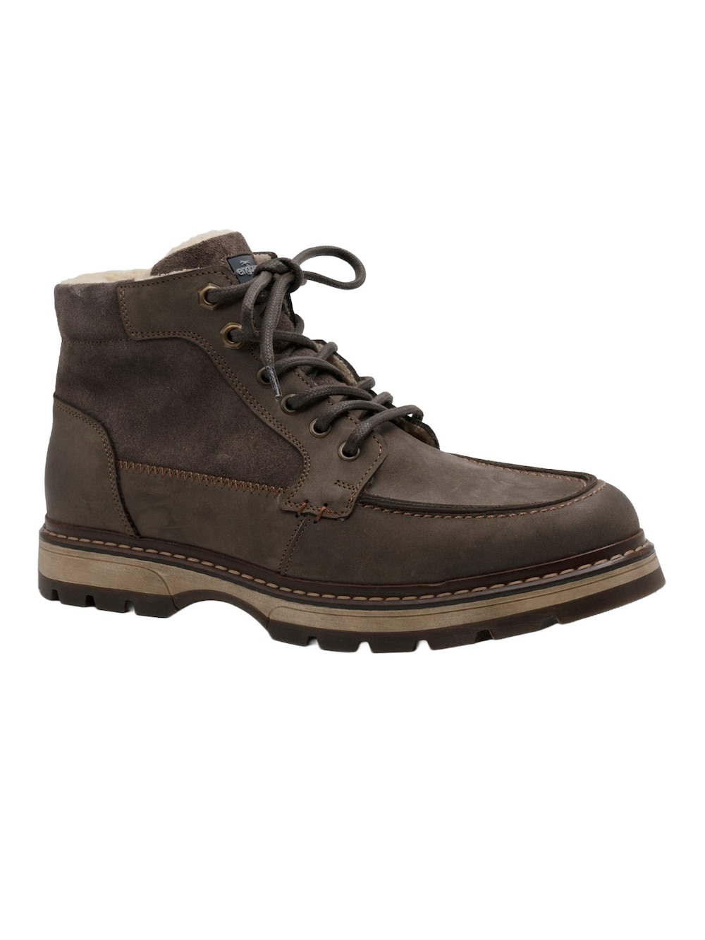 Herren Boots aus Nubuk-Leder , Oliv