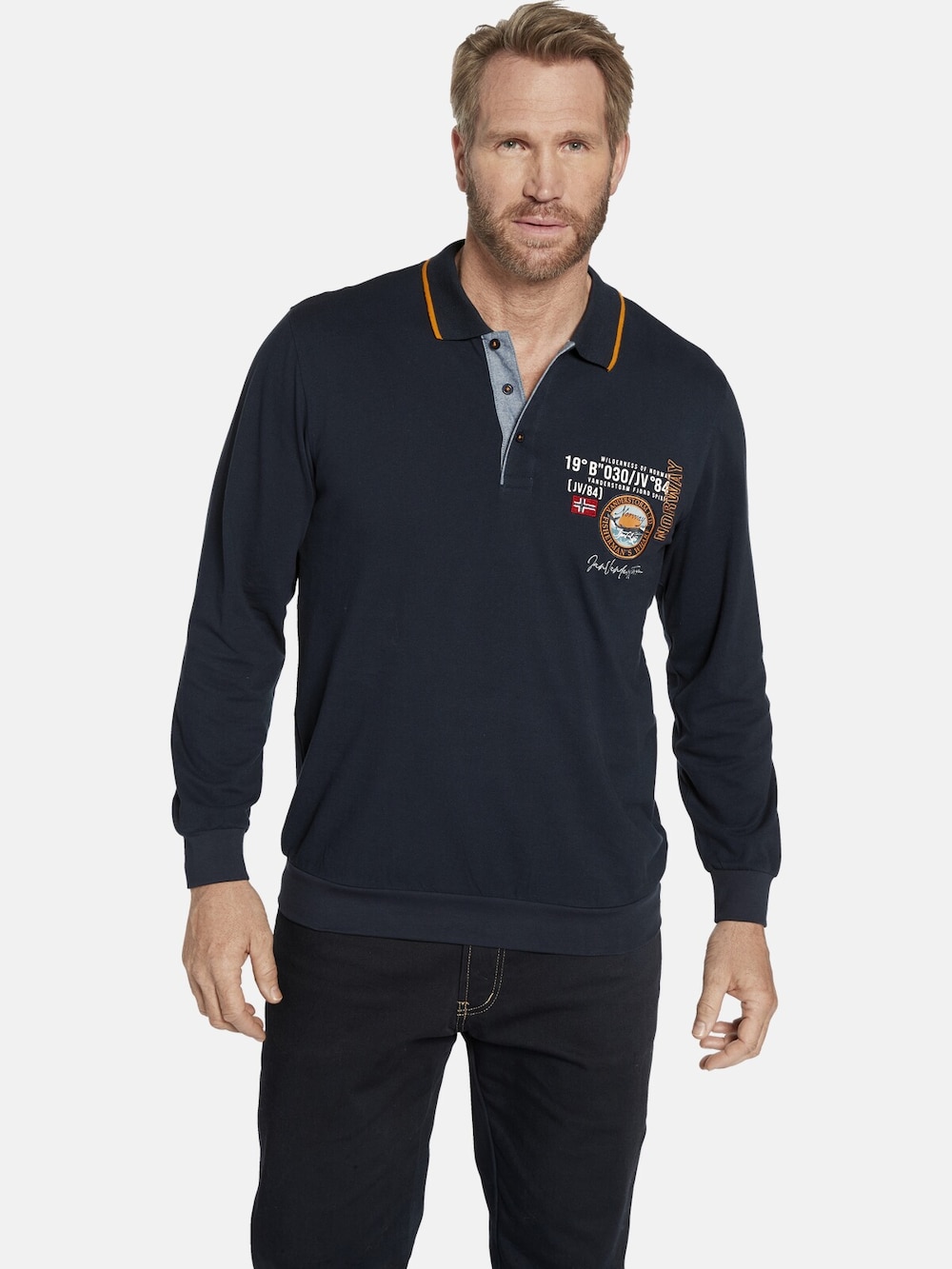 Langarm-Poloshirt LOKI