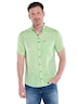 engbers Herren Kurzarm-Hemd mit Leinenanteil , Hellgruen