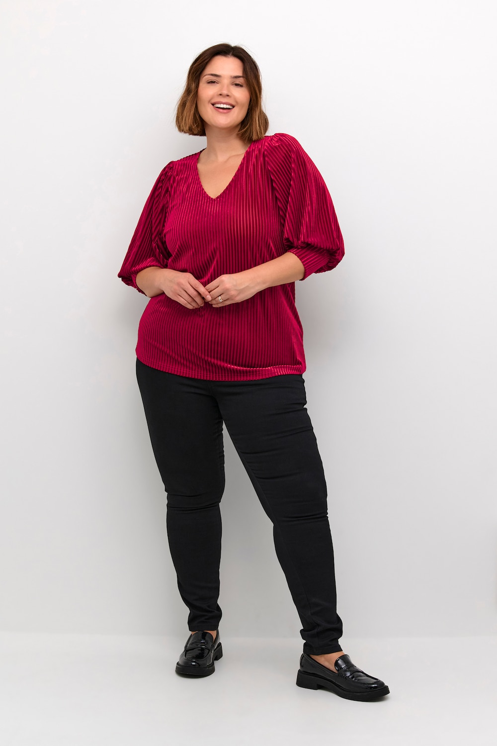 Langarm-Bluse Regular fit