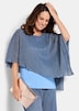 Asymmetrisches Blusenshirt mit Glanzgarn