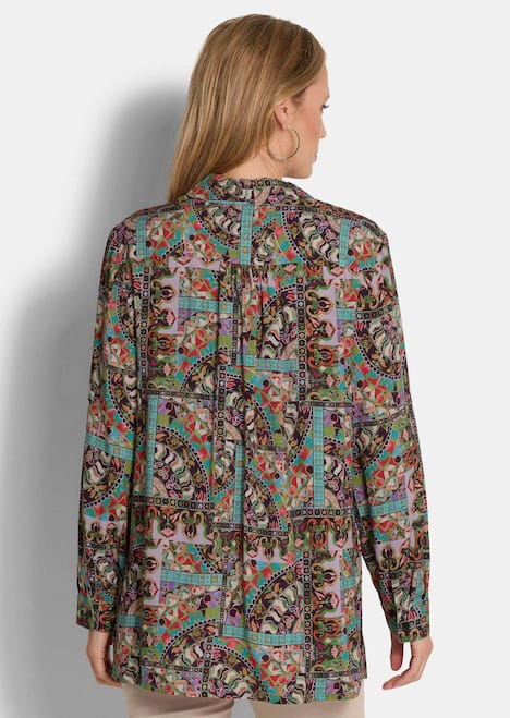 Blusenshirt mit stilvollem Muster-Mix