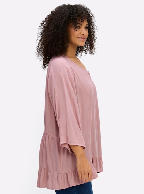 Bluse 3/4-Arm Ohne Kragen