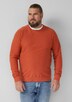 Strickpullover mit Flammgarnstruktur und Rollkante