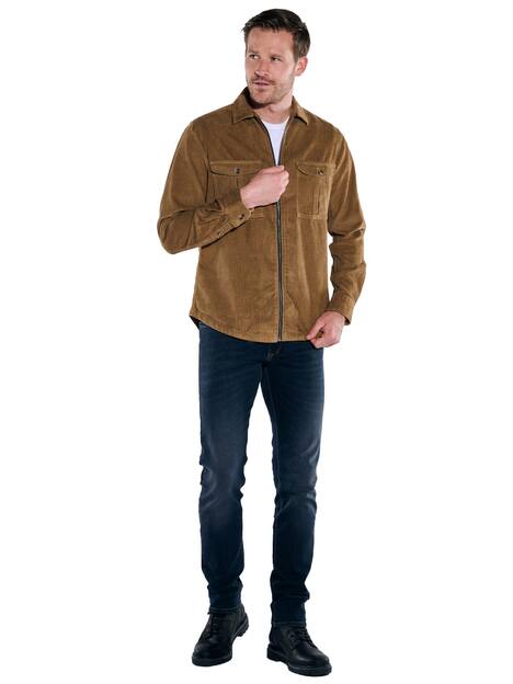 engbers Herren Overshirt uni , Hellbraun