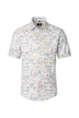 Leinenhemd Kurzarm Print Casual Fit
