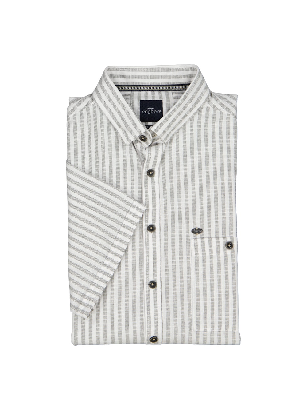 Herren Hemd gestreift , Khaki