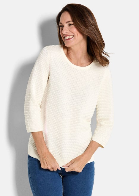 Strickpullover mit Pünktchenmuster