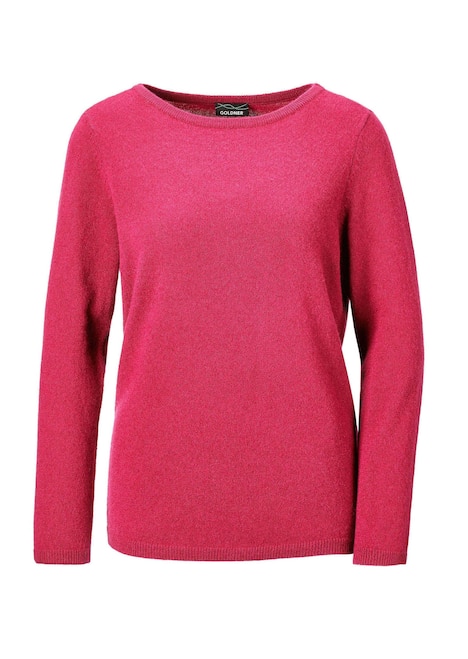 Kaschmirpullover mit U-Boot Ausschnitt