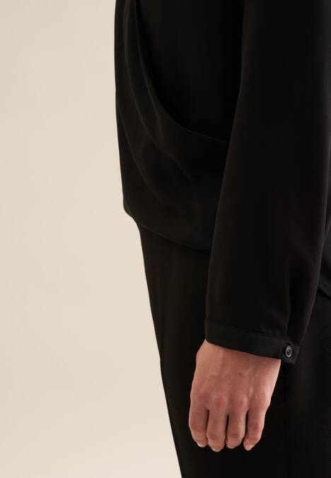 Damen Wickelbluse - Uni