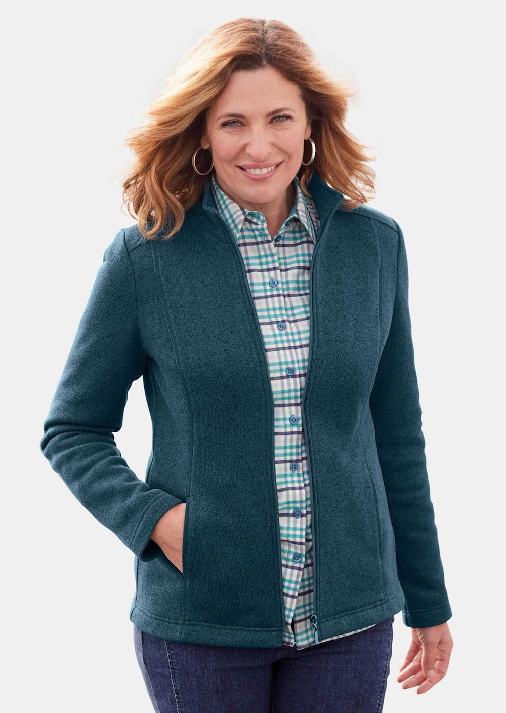 Kuschelweiche Strickfleece-Jacke